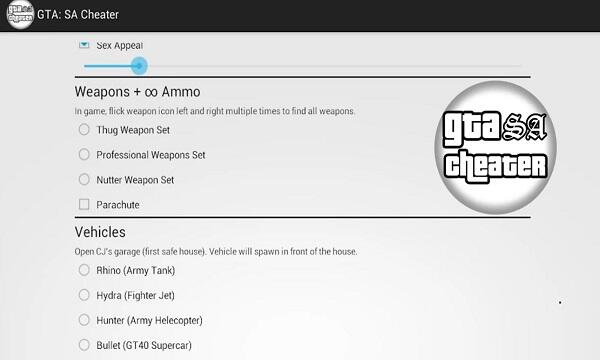 Code Cheat for GTA San Andreas APK for Android Download