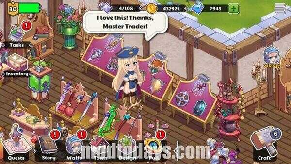 Waifu Shop Mod APK Unlimited Coins