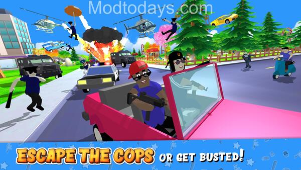 Dude Theft Wars Mod APK unlock all characters