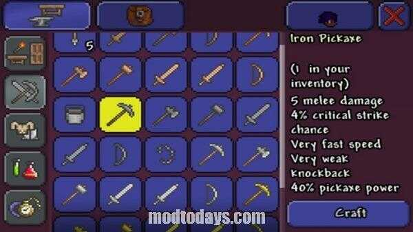 Terraria 1.4.5 APK Unlimited Items
